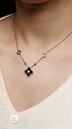 Stella Clover Rose Gold Necklace