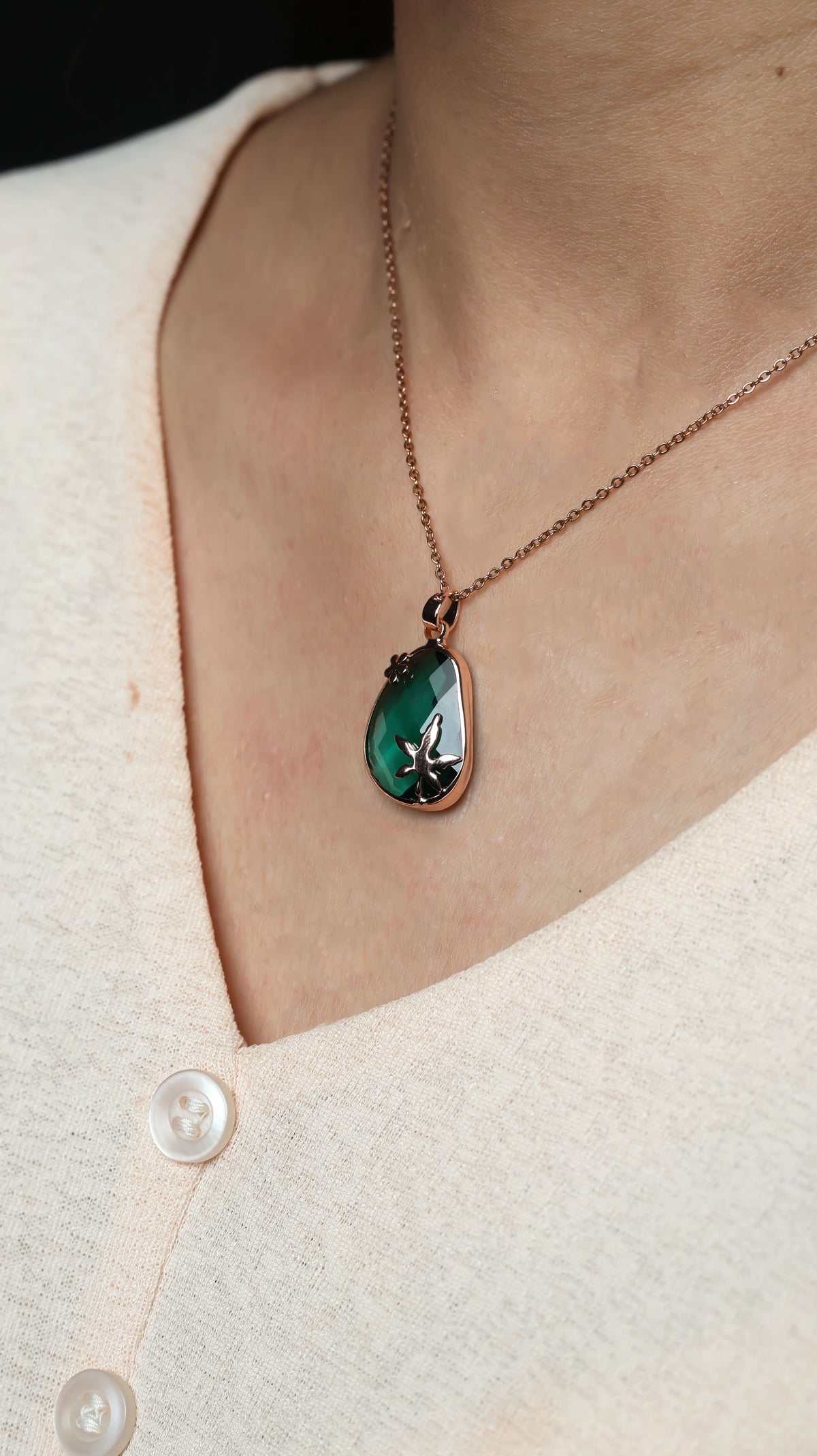 Amber Dusk Pendant Necklace