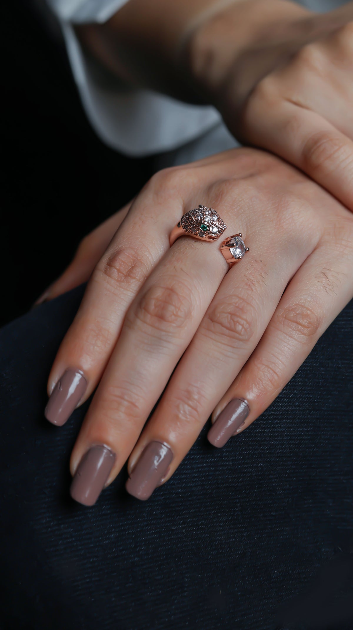 The Regal Panther Rose Gold Ring