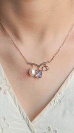 Rose Gold Trinity Treasure Necklace