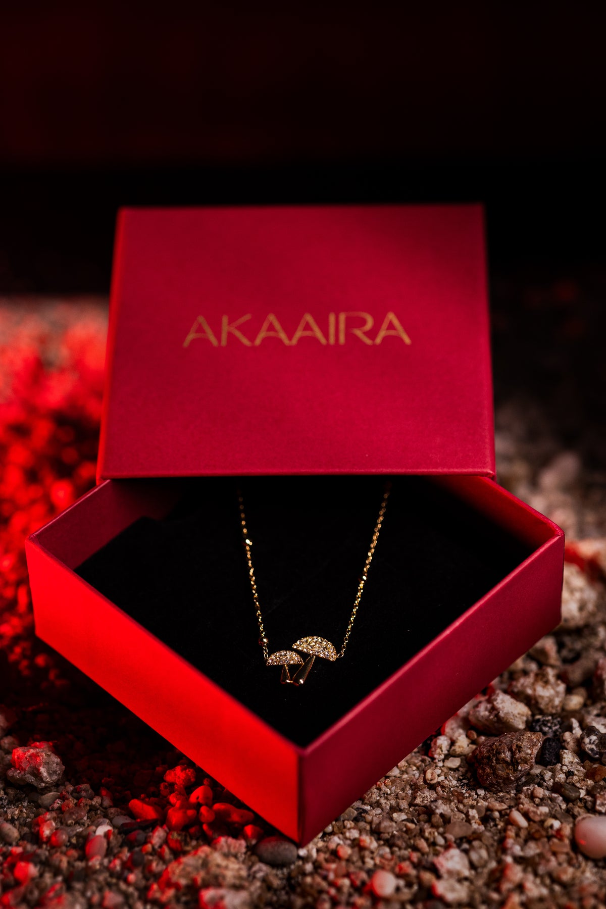 Mystic Mushrooms Gold Necklace