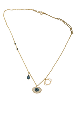 Blue Eye of Grace gold Necklace