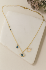 Blue Eye of Grace gold Necklace