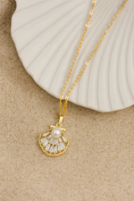 Golden Seashell Serenity necklace