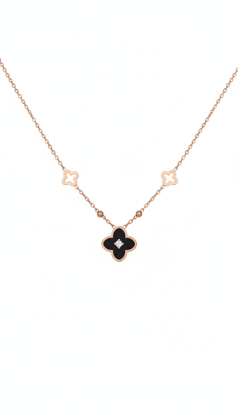Stella Clover Rose Gold Necklace