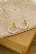 Gilded HeartRose Gold Hoops