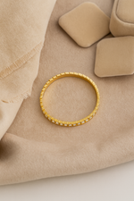 Crystal Grid Golden Bangle