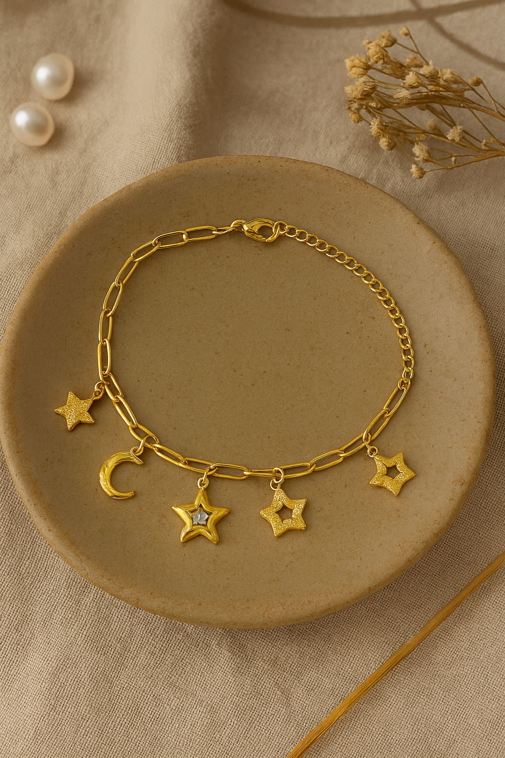 Celestial Gold Charm Bracelet