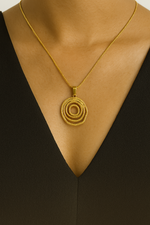 Abstract Coiled Gold Necklace