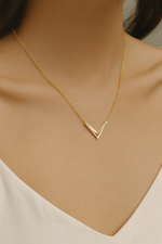 Subtle V Gold Necklace