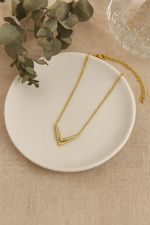 Subtle V Gold Necklace