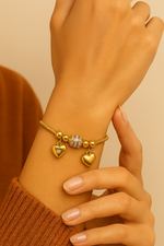 Droplet Heart Gold Bracelet