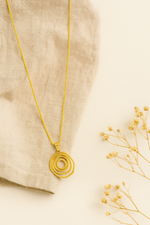 Abstract Coiled Gold Necklace