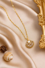 Golden Seashell Serenity necklace