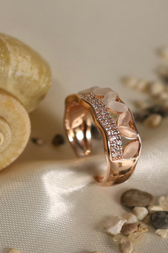Diamond Dew Band Rose Gold Ring