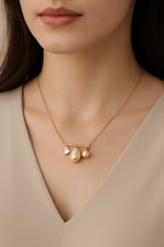 Celestial Drops Rose Gold Necklace