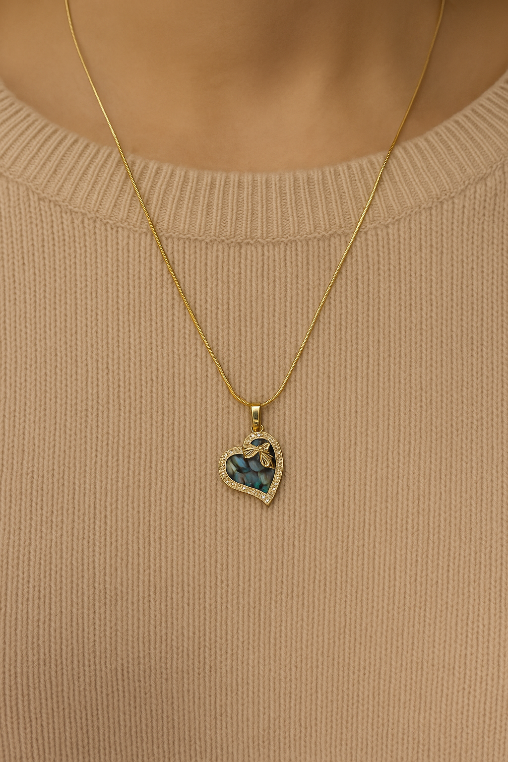 Heart of the Ocean Gold Necklace