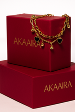 Midnight Heart Gold Bracelet