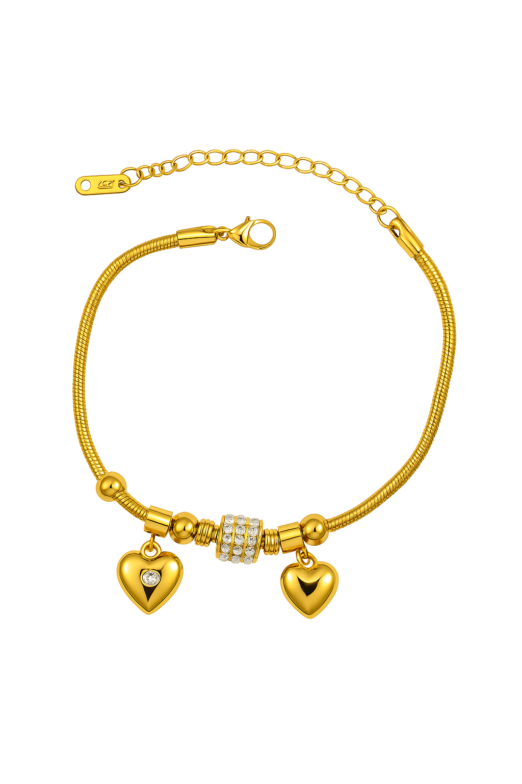 Droplet Heart Gold Bracelet