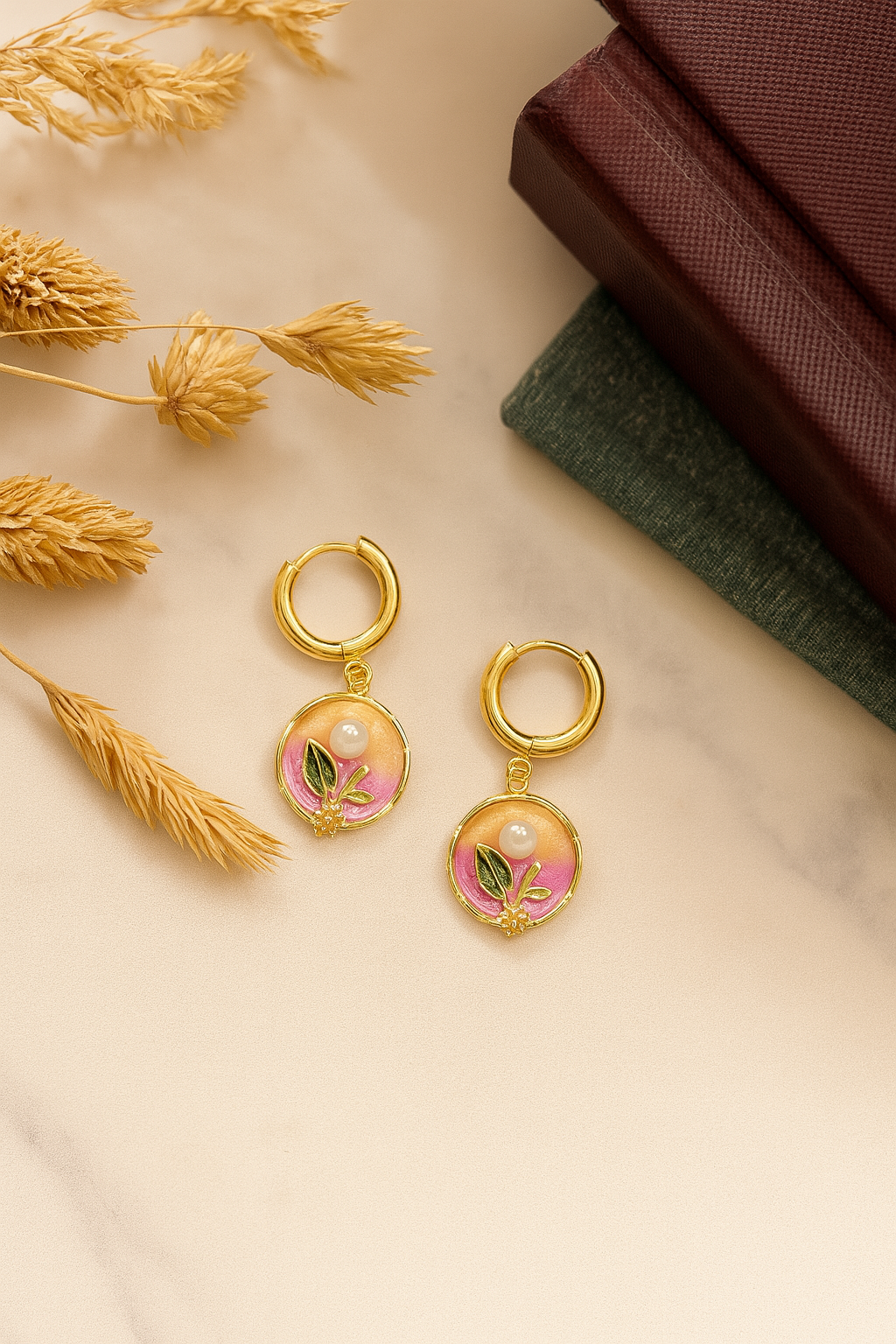 Dreamy Meadow Hoops Gold Earings