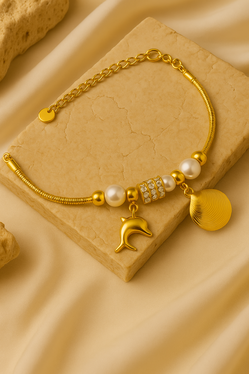 Gold Oceanic charm bracelet