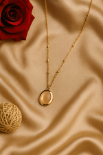 The Oval Edit Rose Gold Necklace