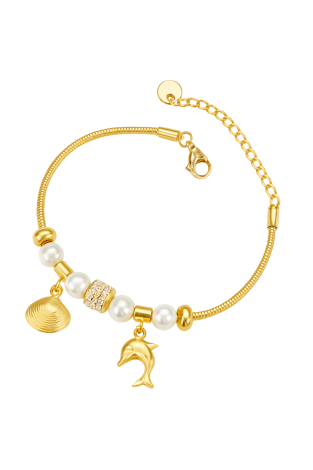 Gold Oceanic charm bracelet