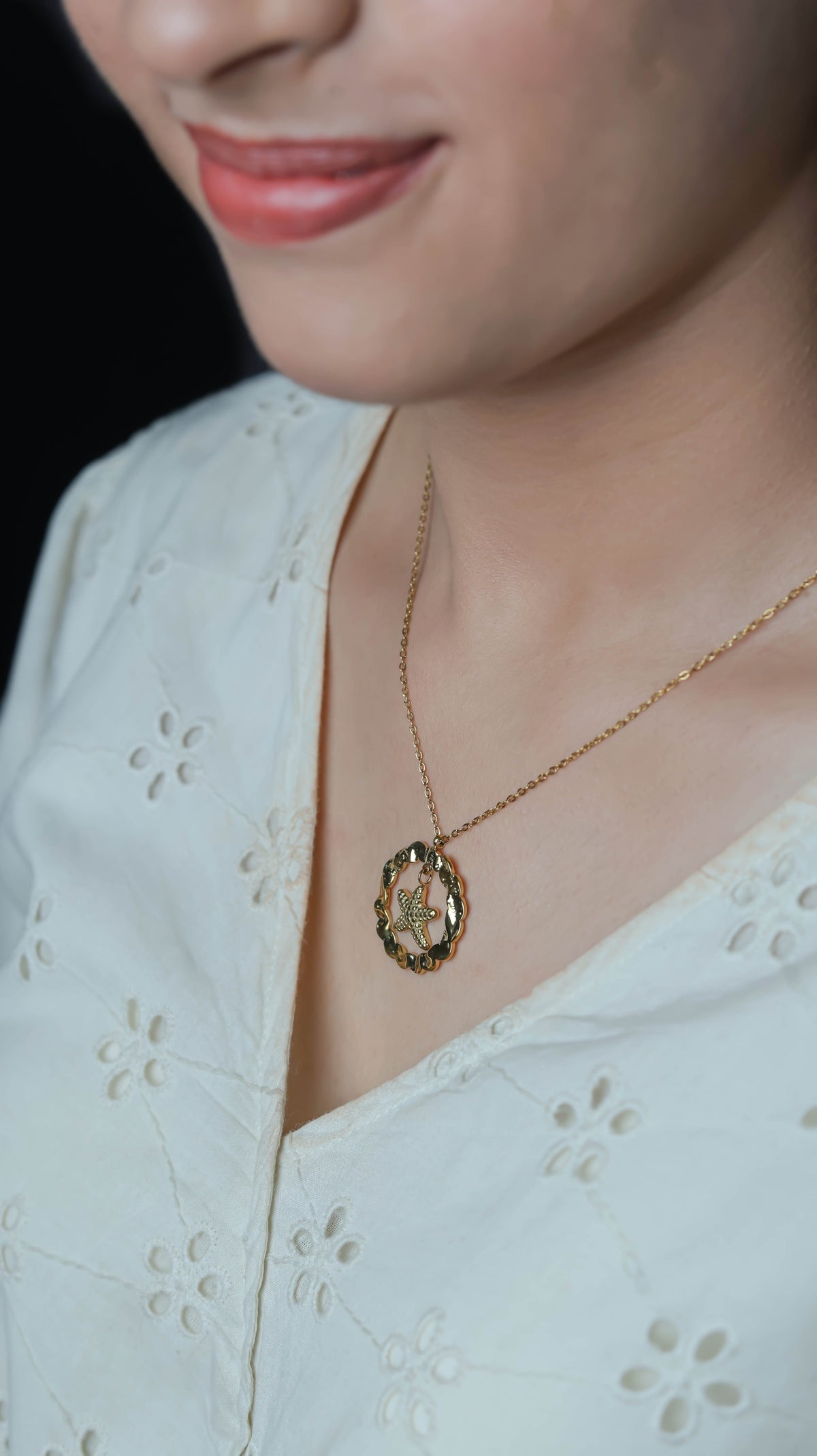 Stella Golden Ring Necklace