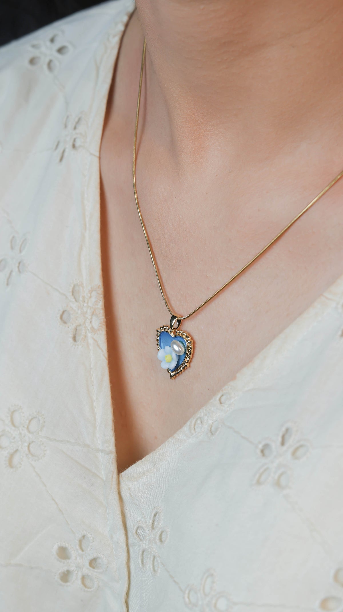 Blush Beam Gold Necklace