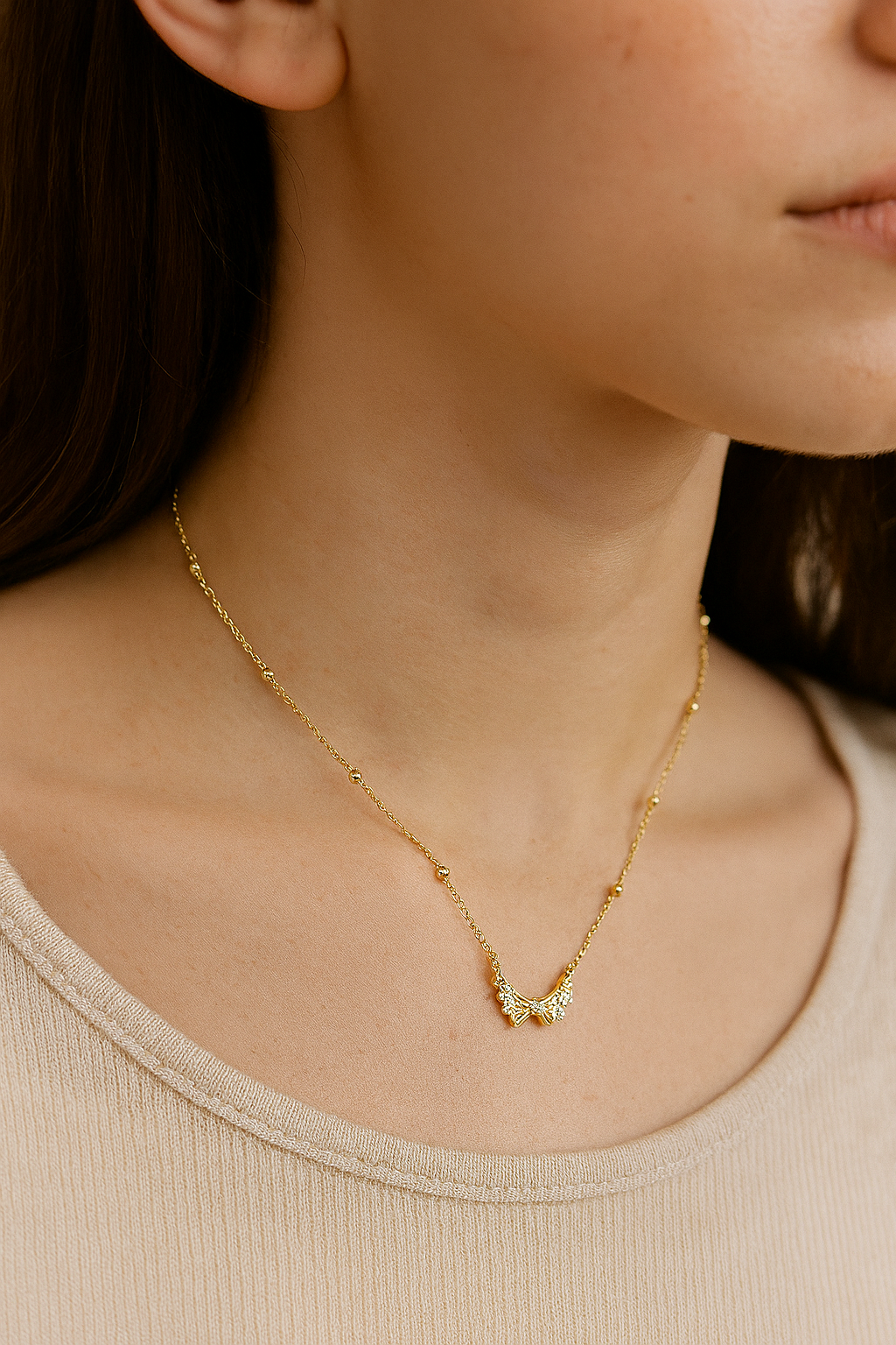 Golden Angel Wing Necklace