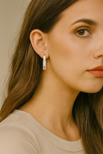 Gilded HeartRose Gold Hoops