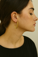 Crescent Curve Gold Earrings