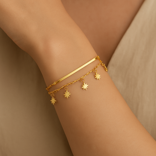 Two Tier Golden Star bracelet