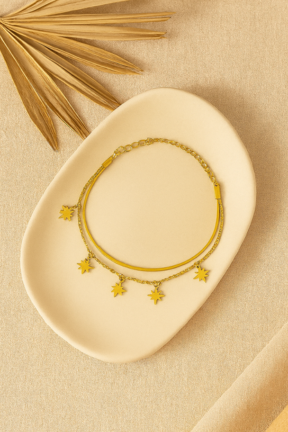 Two Tier Golden Star bracelet