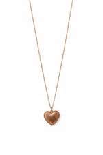 Dreamy Rose Gold Ray Heart Pendant Necklace