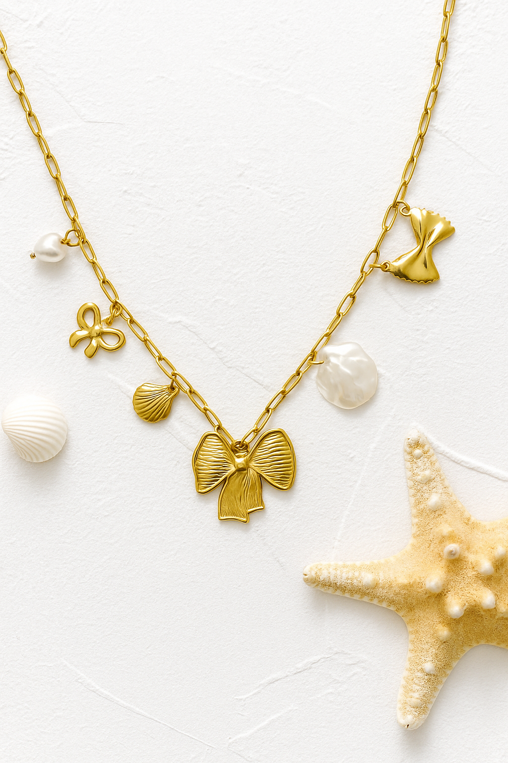 Golden Coastal Ribbon Necklace
