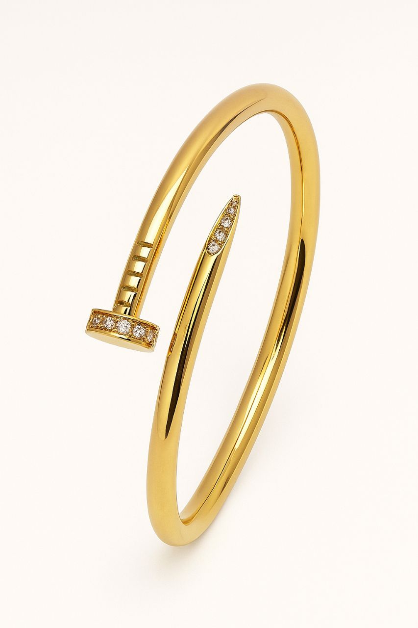 Radiant Nail Cuff Golden Bracelet