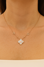 Four Leaf Clover Rose Gold Necklace