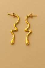 Serpentine Golden Drops Earrings
