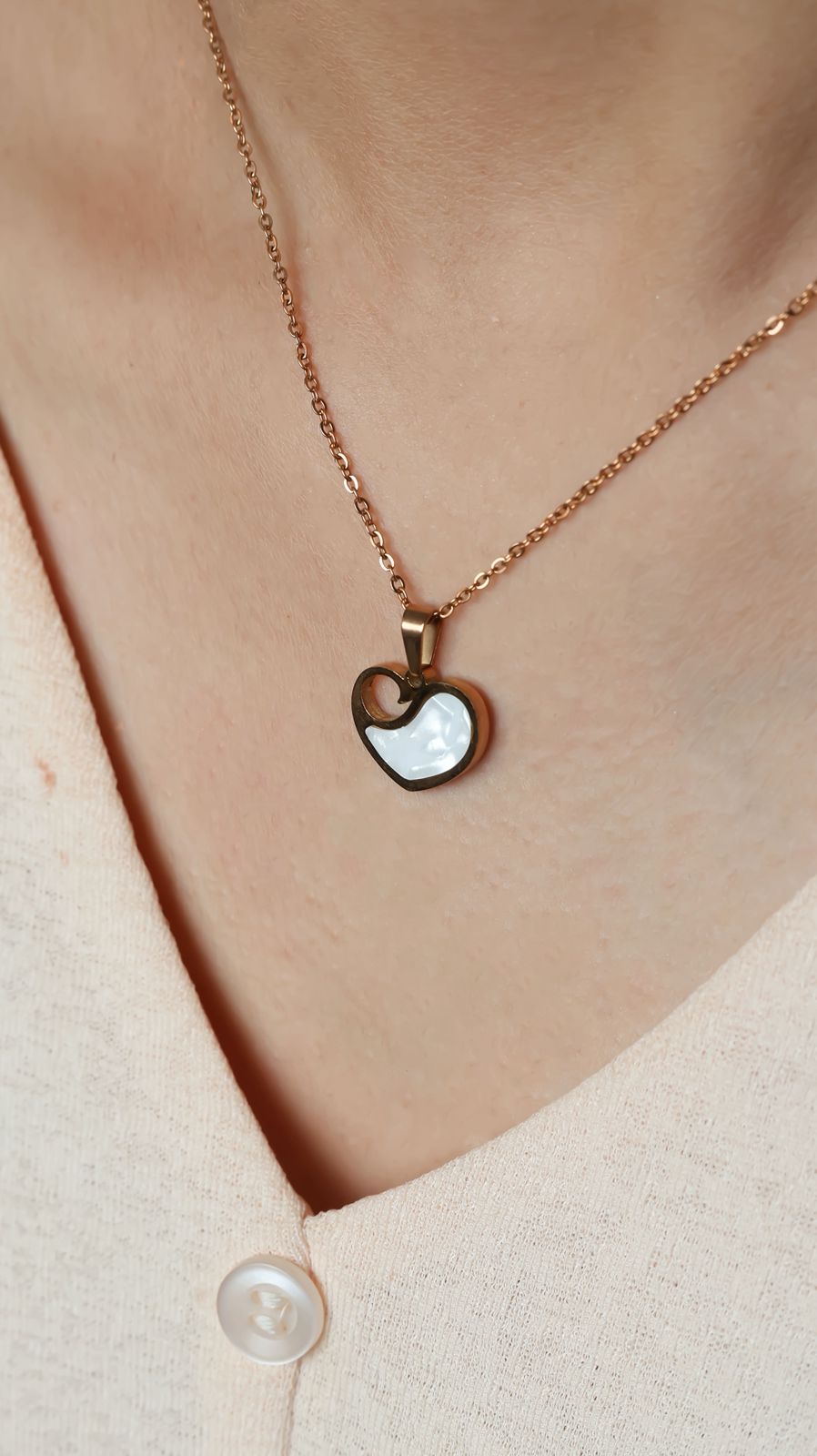 Heart combo rose gold