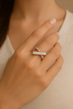 Rose Gold Adjustable Criss-Cross Statement Ring