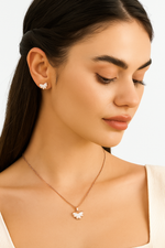 Golden Butterfly Earring & Necklace Combo
