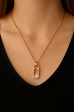 Floating Gem Rose Gold Necklace