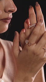 Rose Gold Adjustable Criss-Cross Statement Ring